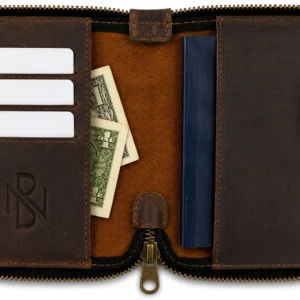 Zippered Passport Wallet
