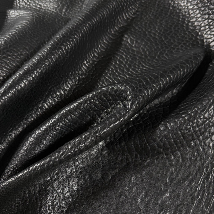 Shrunken Bubble Grain Veg Tan Lamb, 3-4 oz - Black - Image 2