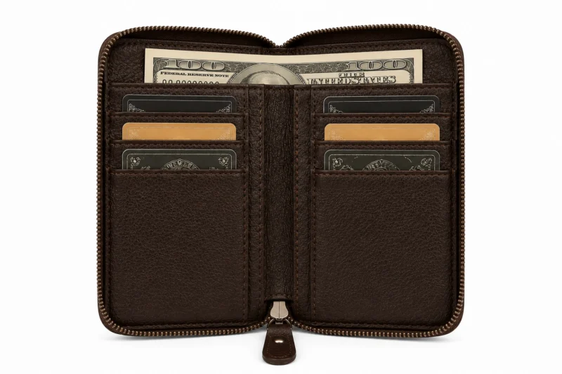 Heritage Zip Around Leather Wallet – BN Signature