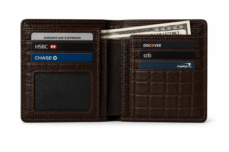 Bifold Wallet with RFID Blocking, Card Holder & Cash Pocket