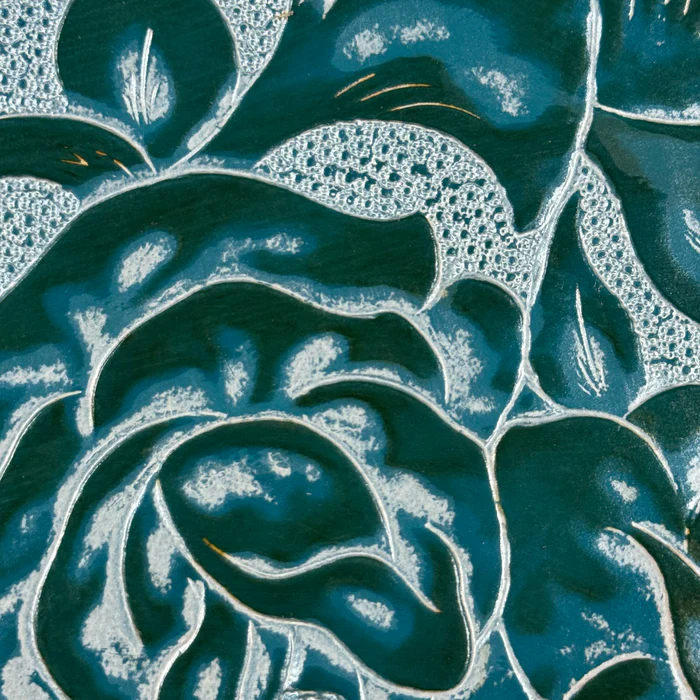 Hand Stained Rose Floral Embossed Cow 3oz 10 colours - Image 10