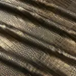 Metallic Two-Tone Crocodile Emboss Veg Tan Lambskin, 2 oz - Gold & Silver