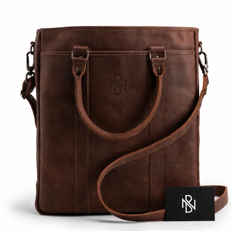 Vintage Tote Vertical Briefcase & Laptop Carrier