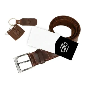Two Row Stitch Thick Leather Belt