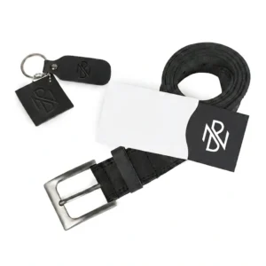 Two Row Stitch Thick Leather Belt
