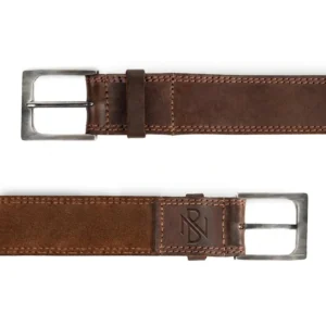 Two Row Stitch Thick Leather Belt