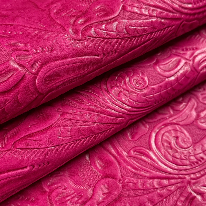 Floral Embossed Oiled Veg Tan Lamb, 2 oz | 6 Colors - Image 15