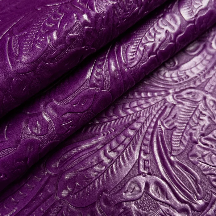 Floral Embossed Oiled Veg Tan Lamb, 2 oz | 6 Colors - Image 11