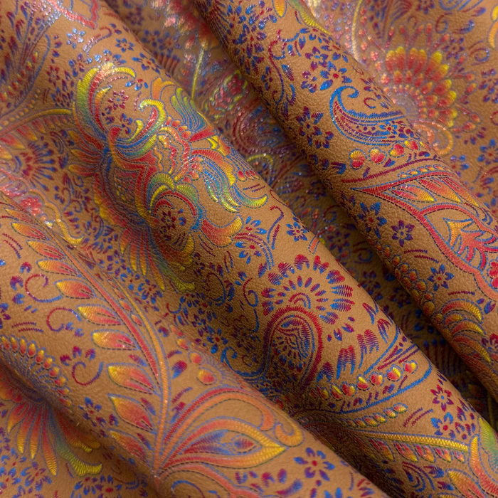 Floral Jacquard Nubuck Cow, 3 oz - 4 Colors - Image 5