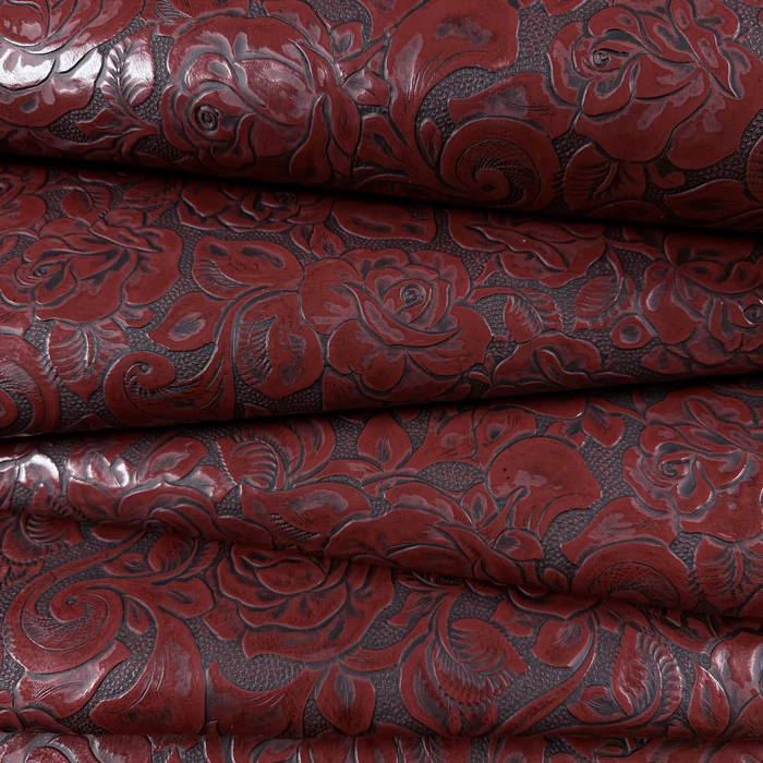 Hand Stained Rose Floral Embossed Cow 3oz 10 colours - Image 7