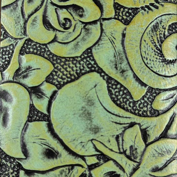 Hand Stained Rose Floral Embossed Cow 3oz 10 colours - Image 14