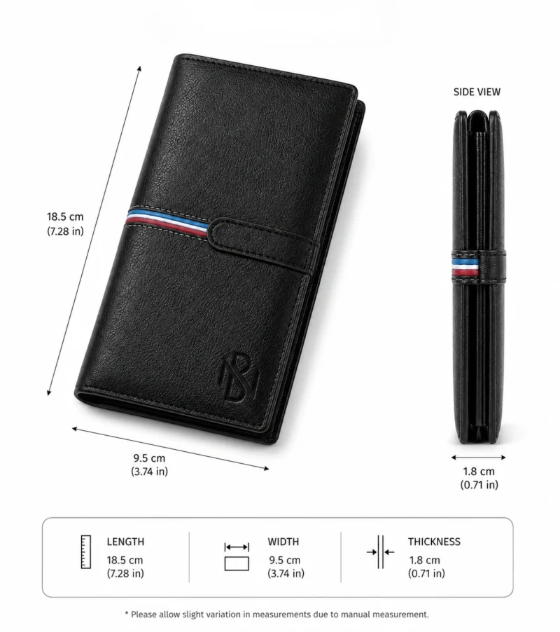 Untitled design (13) Executive Long Wallet with Magnetic Closure