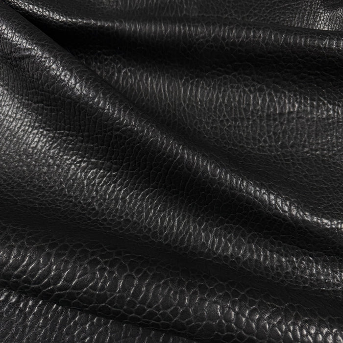 Shrunken Bubble Grain Veg Tan Lamb, 3-4 oz - Black - Image 5