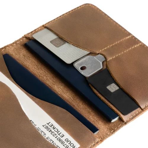 Double Passport Wallet with Key Slot