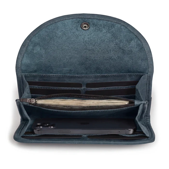 Single Snap Zippered Wallet