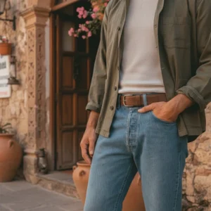 Classic Leather Belt with Glove Liner