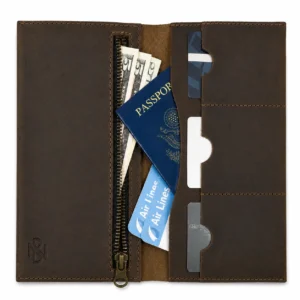 Large Wallet for Passport with Credit Card Slots
