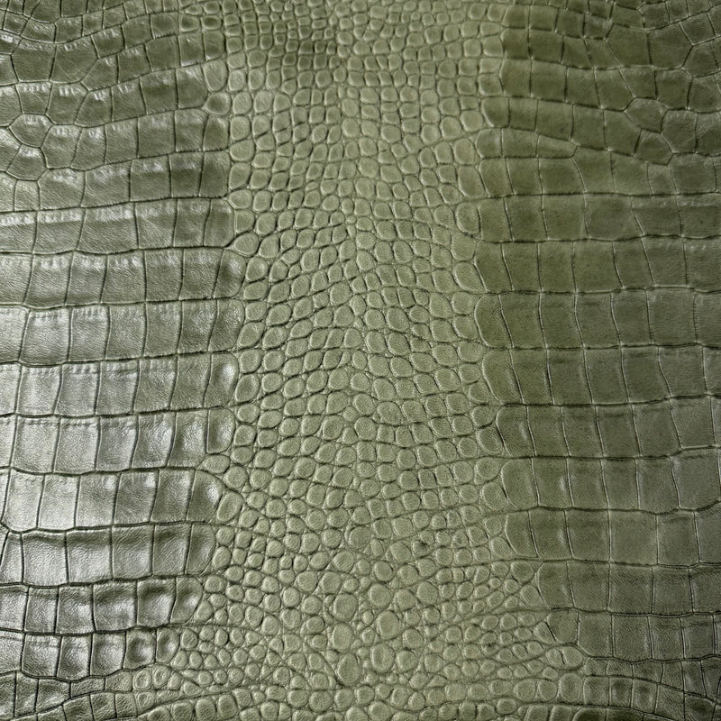 Two-Tone Veg Tan Crocodile Embossed Lambskin, 2 oz - 3 Colors - Image 4