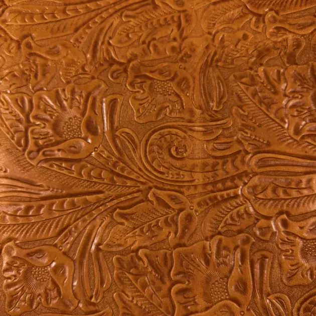 Floral Embossed Oiled Veg Tan Lamb, 2 oz | 6 Colors