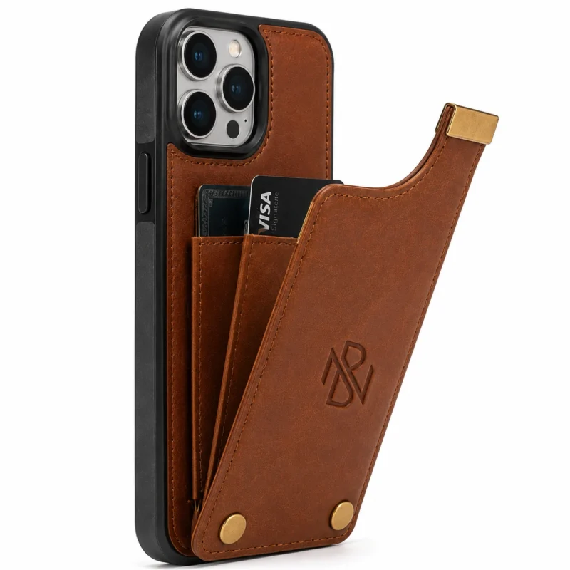 Magnetic Leather Phone Wallet