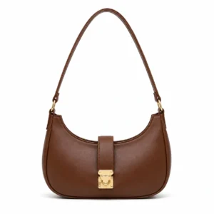 Leather Crescent Shoulder Bag