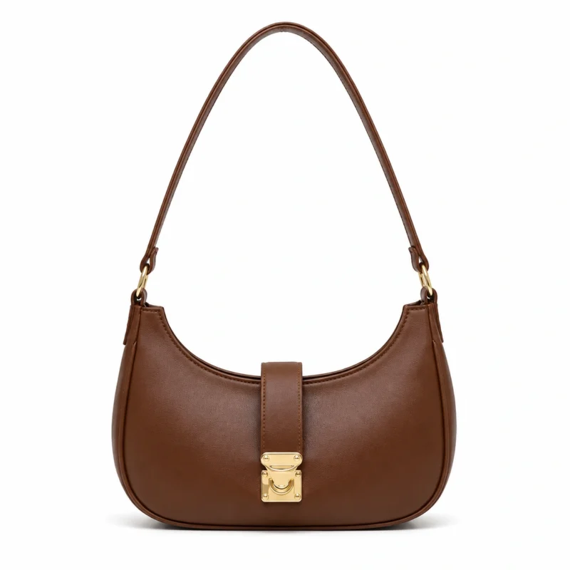 Leather Crescent Shoulder Bag