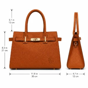 Luxury Leather Top Handle Satchel Bag