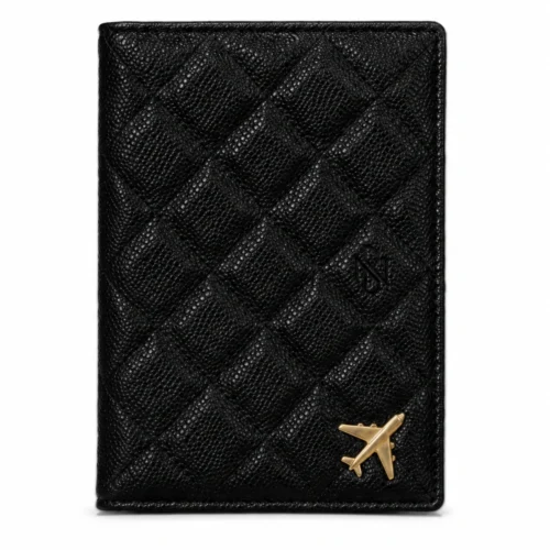 1 Quilted Leather Passport Holder