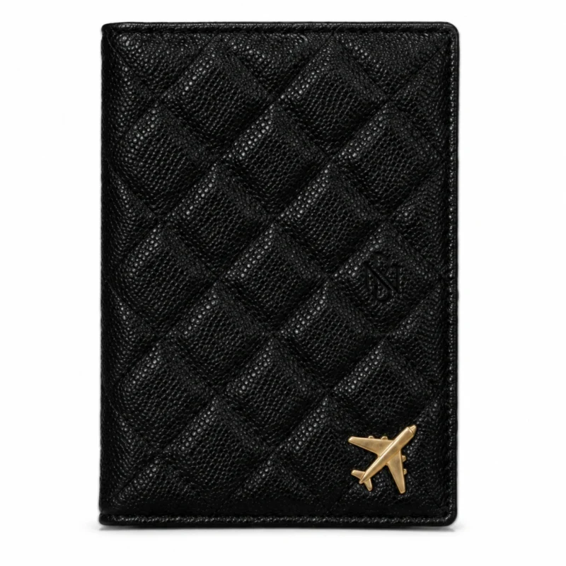 Quilted Leather Passport Holder