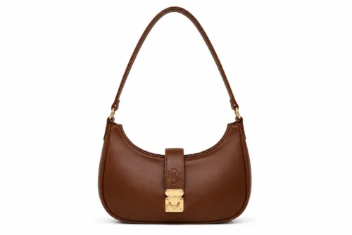 Leather Crescent Shoulder Bag