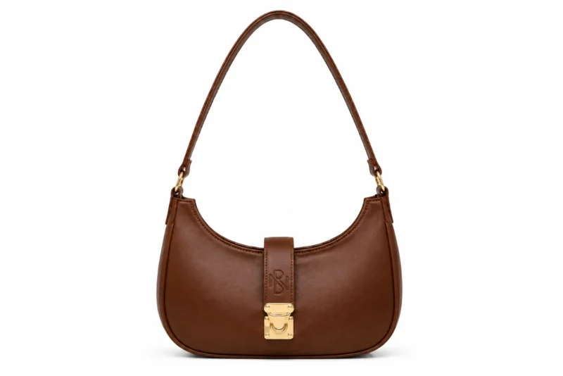 Leather Crescent Shoulder Bag