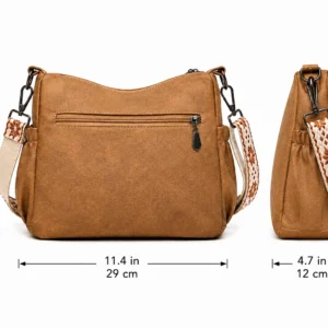 Leather Crossbody Messenger Bag