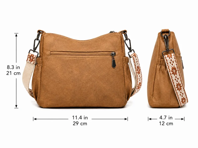 Leather Crossbody Messenger Bag