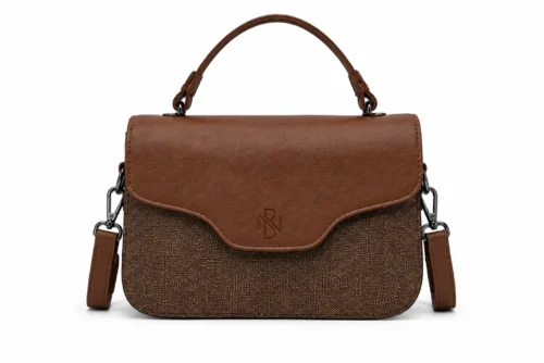 Leather Top Handle Crossbody Satchel