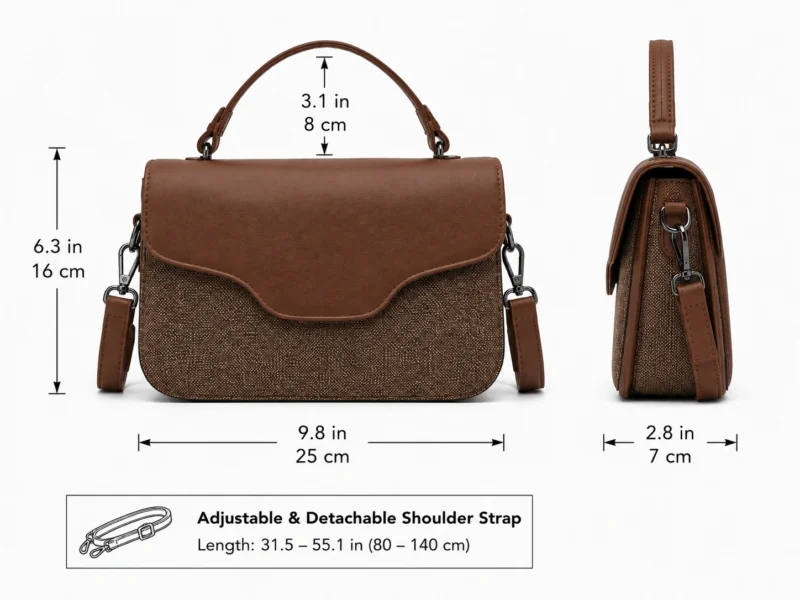 Leather Top Handle Crossbody Satchel