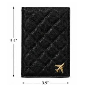 Quilted Leather Passport Holder