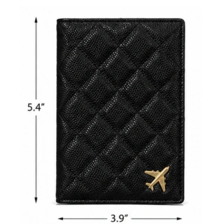 Quilted Leather Passport Holder