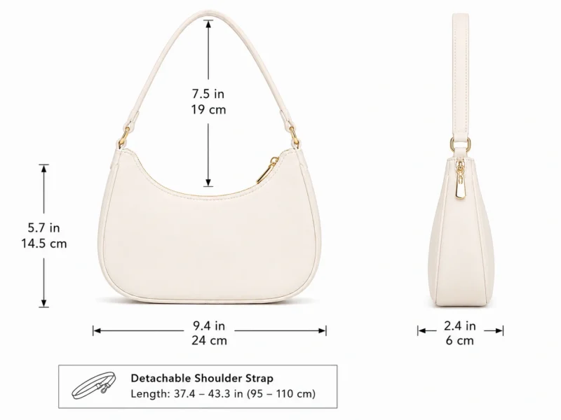 Leather Saddle Shoulder Purse