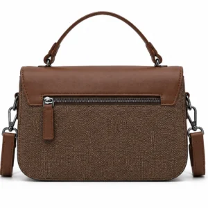 Leather Top Handle Crossbody Satchel