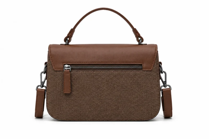 Leather Top Handle Crossbody Satchel