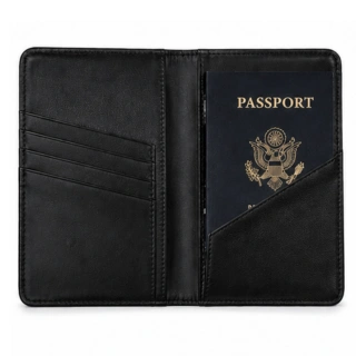 Quilted Leather Passport Holder