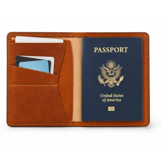 Leather Passport Travel Wallet
