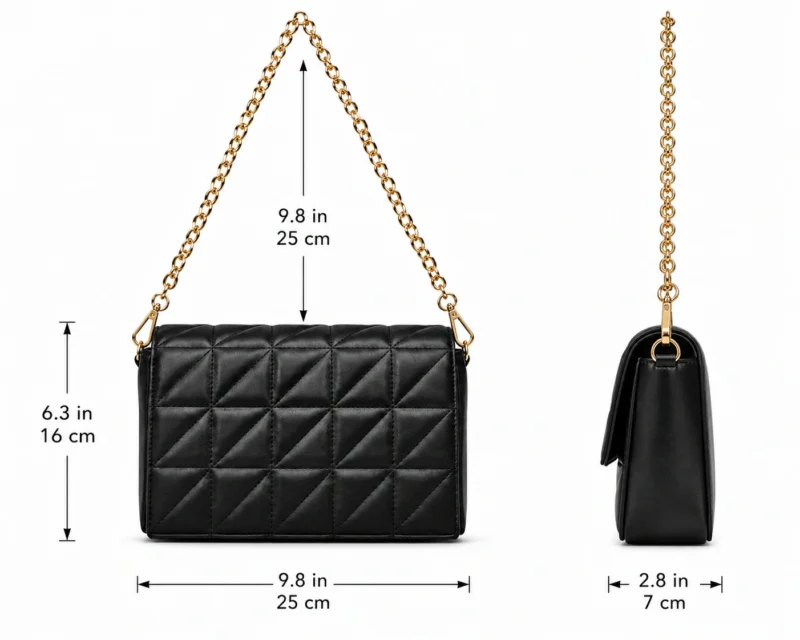 Quilted Leather Chain Shoulder Bag