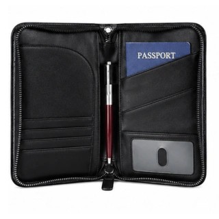 Leather Zip Travel Organizer