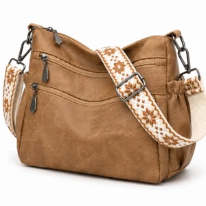 Leather Crossbody Messenger Bag