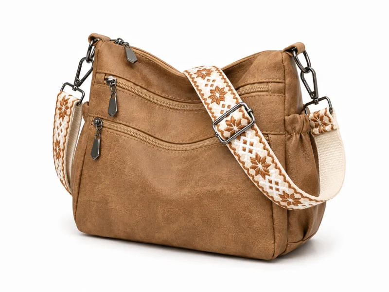 Leather Crossbody Messenger Bag