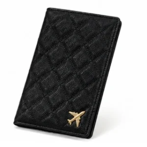Quilted Leather Passport Holder