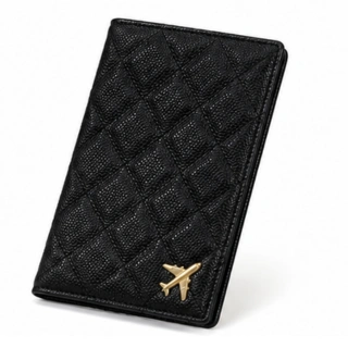 Quilted Leather Passport Holder