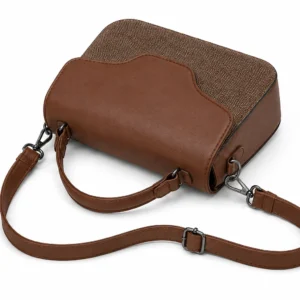 Leather Top Handle Crossbody Satchel