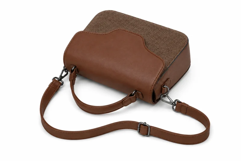 Leather Top Handle Crossbody Satchel